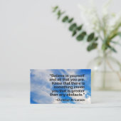 Leben-Trainer-blauer Himmel-motivierend Zitat Visitenkarte (Stehend Vorderseite)