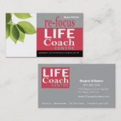 Leben-Trainer-Mitte-persönliche Ziele motivierend Visitenkarte (Vorne/Hinten)