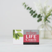 Leben-Trainer-Mitte-persönliche Ziele motivierend Visitenkarte (Stehend Vorderseite)