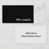 Leben-Trainer-Visitenkarte Visitenkarte (Vorne/Hinten)