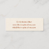 Leben trotz Mitgliedstaat-Visitenkarten Mini Visitenkarte (Rückseite)