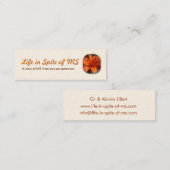 Leben trotz Mitgliedstaat-Visitenkarten Mini Visitenkarte (Vorne/Hinten)