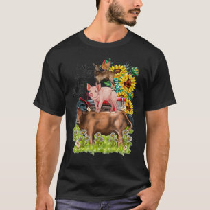 Leben über Balance Tierzucht Kühe Schweineziege Ch T-Shirt