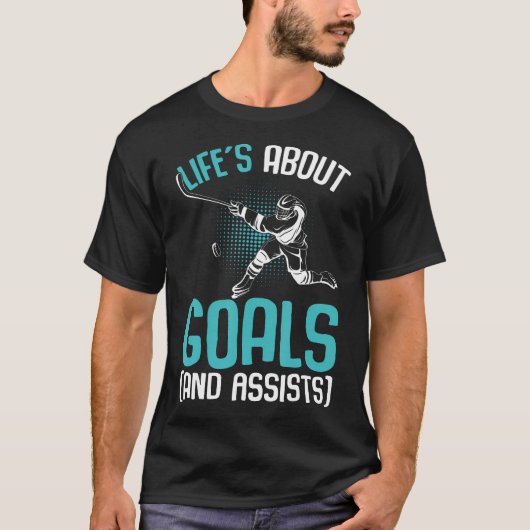 Leben über Goals Hockey Player Eishockey Jugend K T-Shirt (Vorderseite)