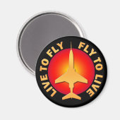 Leben, um zu fliegen, um zu leben magnet (Vorderseite/Rückseite)