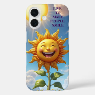 leben und die Menschen lächeln lassen iPhone 16 Hülle