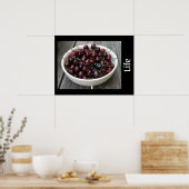 Leben und eine Schüssel Kirschen Print Poster (Küche)