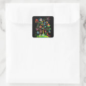 Leben und Fauna Quadratischer Aufkleber (Tasche)