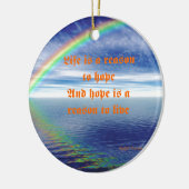 Leben und Hoffnung Keramik Ornament (Links)