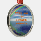 Leben und Hoffnung Silbernes Ornament (Rechts)