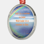 Leben und Hoffnung Silbernes Ornament (Links)