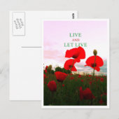 Leben und lass live postkarte (Vorne/Hinten)