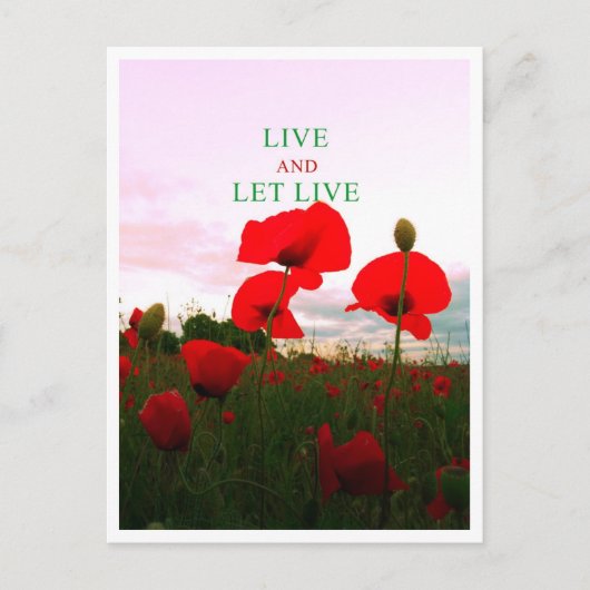 Leben und lass live postkarte (Vorderseite)