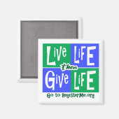 Leben und Leben Magnet (Vorderseite/Rückseite)