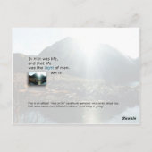 Leben und Licht Postkarte (Rückseite)