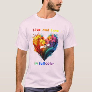 Leben und Liebe im vollfarbigen T - Shirt