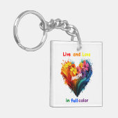 Leben und Liebe in voller Farbe Schlüsselanhänger (Vorderseite links)