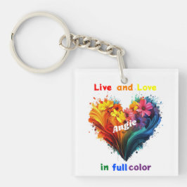 Leben und Liebe in voller Farbe Schlüsselanhänger