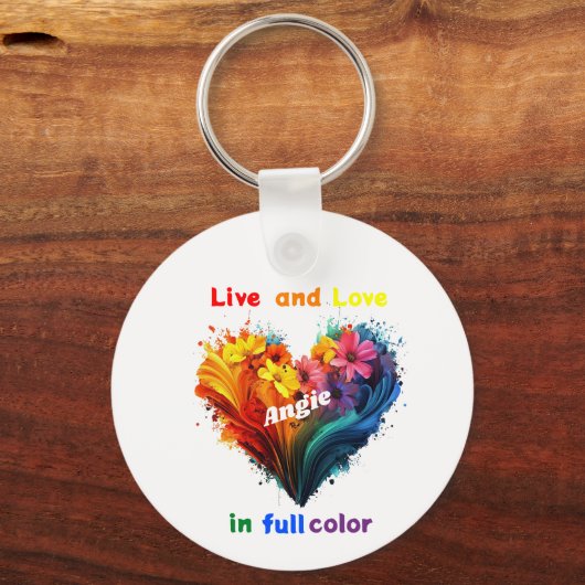 Leben und Liebe in voller Farbe Schlüsselanhänger (Vorderseite)