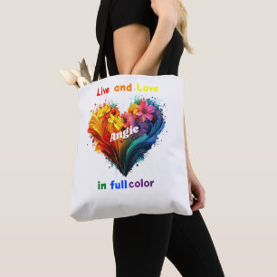 Leben und Liebe in voller Farbe Tasche