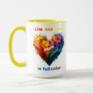 Leben und Liebe in voller Farbe Tasse