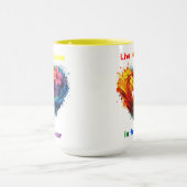 Leben und Liebe in voller Farbe Tasse (Zentrum)