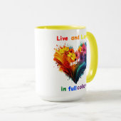 Leben und Liebe in voller Farbe Tasse (VorderseiteRechts)