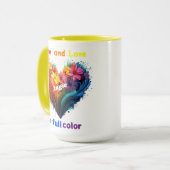 Leben und Liebe in voller Farbe Tasse (Vorderseite Links)