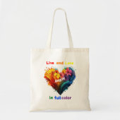 Leben und Liebe in voller Farbe Tragetasche (Vorne)