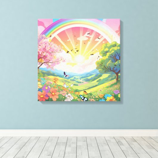 Leben und natürliche Schönheit Leinwanddruck (Insitu (Holzboden))