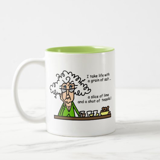 Leben-und Tequila-Spaß Zweifarbige Tasse (Links)