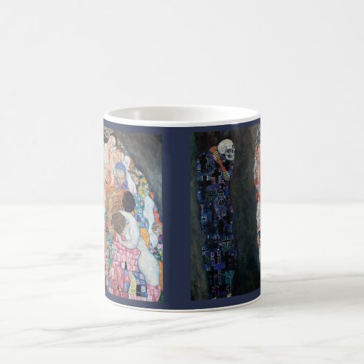 Leben und Tod, Gustav Klimt-Tasse Kaffeetasse (Mittel)