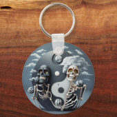 Leben und Tod, Halloween YinYang Skeleton Schlüsselanhänger (Rückseite)