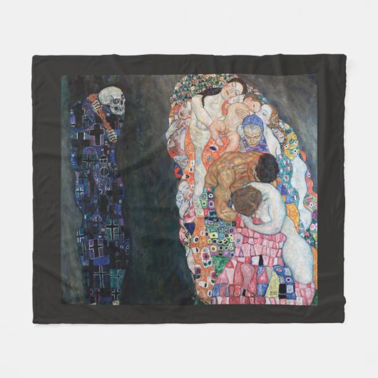 Leben und Tod und der VirgGustav Klimt Fleecedecke (Vorderseite (Horizontal))