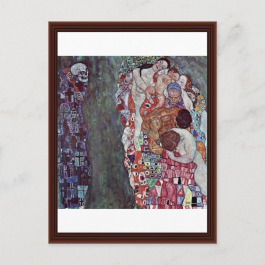 Leben und Tod von Klimt Gustav Postkarte (Vorderseite)