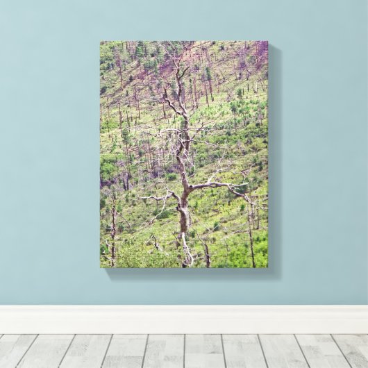 Leben- und Todesbäume im Tal Leinwanddruck (Insitu (Holzboden))