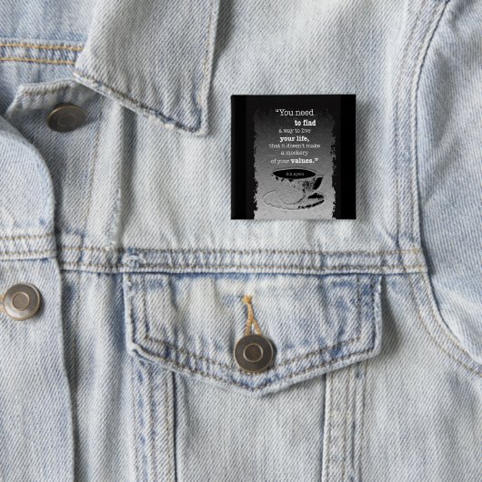 Leben und Werte, Illustriertes Existentialismus-Zi Button (Beispiel)