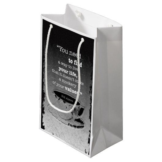 Leben und Werte, Illustriertes Existentialismus-Zi Kleine Geschenktüte (Vorderseite Schrägansicht)