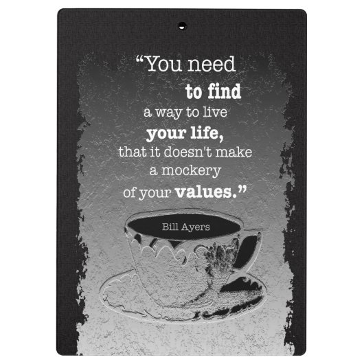 Leben und Werte, Illustriertes Existentialismus-Zi Klemmbrett (Rückseite)