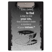 Leben und Werte, Illustriertes Existentialismus-Zi Klemmbrett (Vorderseite)