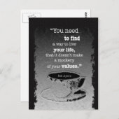 Leben und Werte, Illustriertes Existentialismus-Zi Postkarte (Vorne/Hinten)