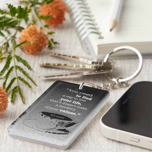 Leben und Werte, Illustriertes Existentialismus-Zi Schlüsselanhänger (Vorderseite rechts)