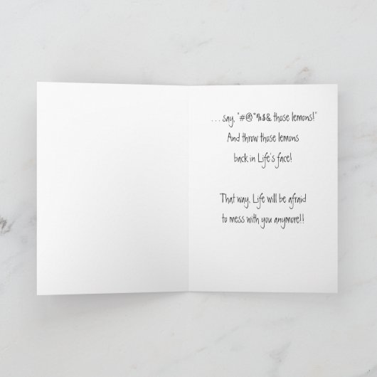 Leben und Zitronen Karte (Innenseite)