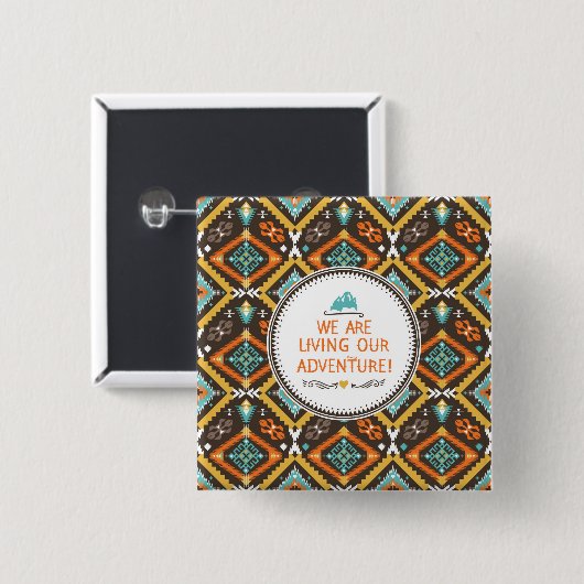 Leben unser Abenteuer Button (Vorne & Hinten)