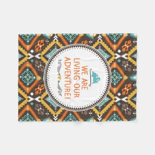 Leben unser Abenteuer Fleecedecke (Vorderseite (Horizontal))