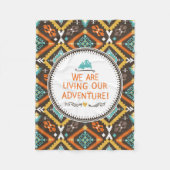 Leben unser Abenteuer Fleecedecke (Vorderseite)