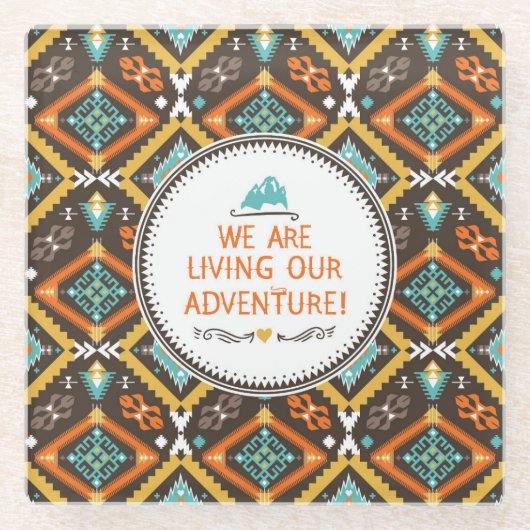 Leben unser Abenteuer Glasuntersetzer (Vorderseite)