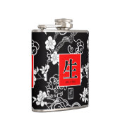 Leben. Vida. 生.  Flachmann (Rechts)