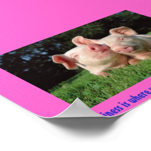 Leben von Schweinen Poster (Ecke)