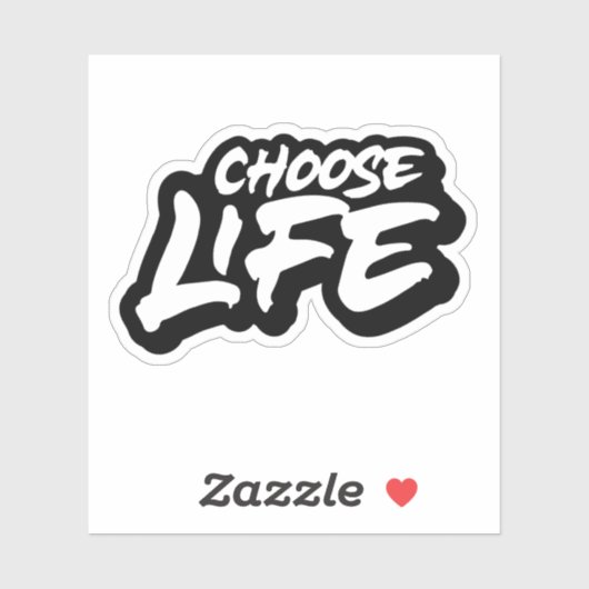 Leben wählen aufkleber (Blatt)